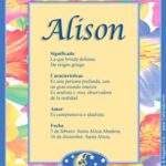 Alison Significado Bíblico: Un Nombre con Profundo Significado