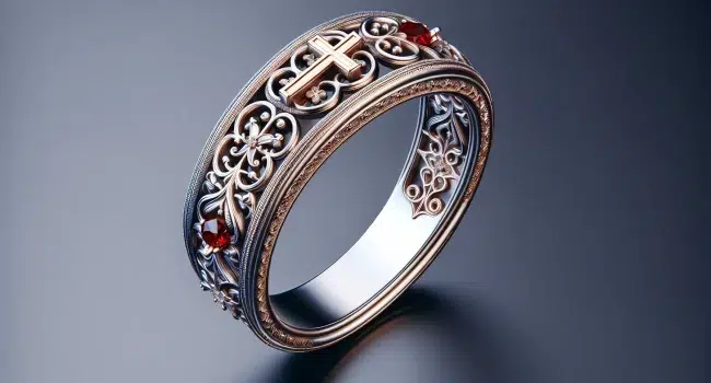 Imagen de anillo cristiano para mujer casada con diseño elegante y significado simbólico de amor y compromiso.