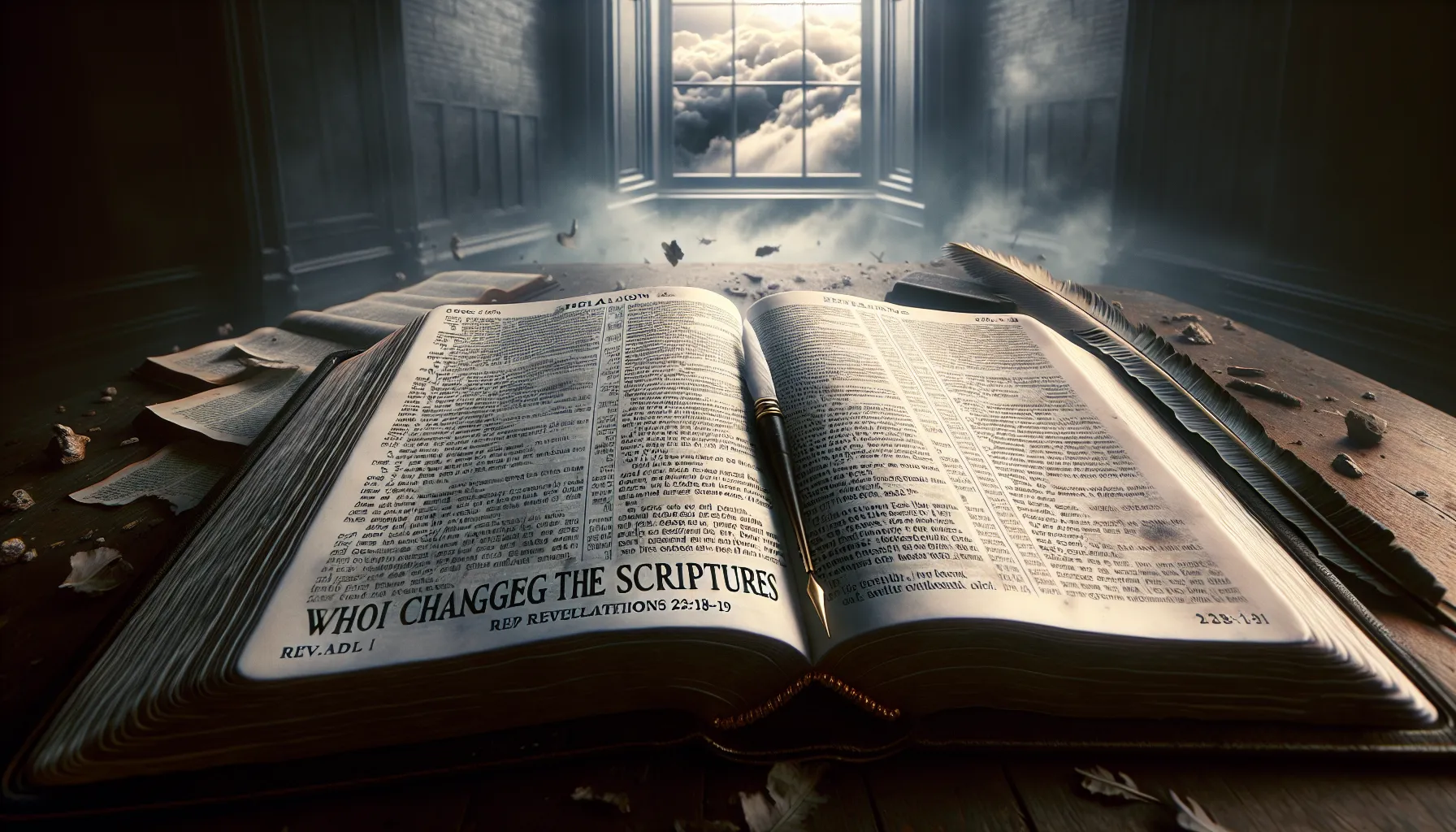Advertencia sobre las consecuencias de modificar la Biblia según Apocalipsis 22:18-19.