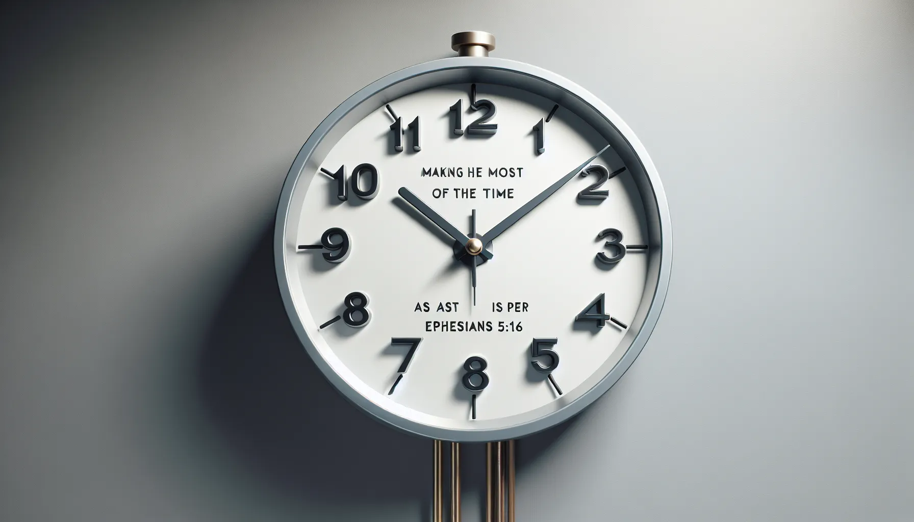 Imagen de un reloj con el texto 'Aprovechando el tiempo según Efesios 5:16'.