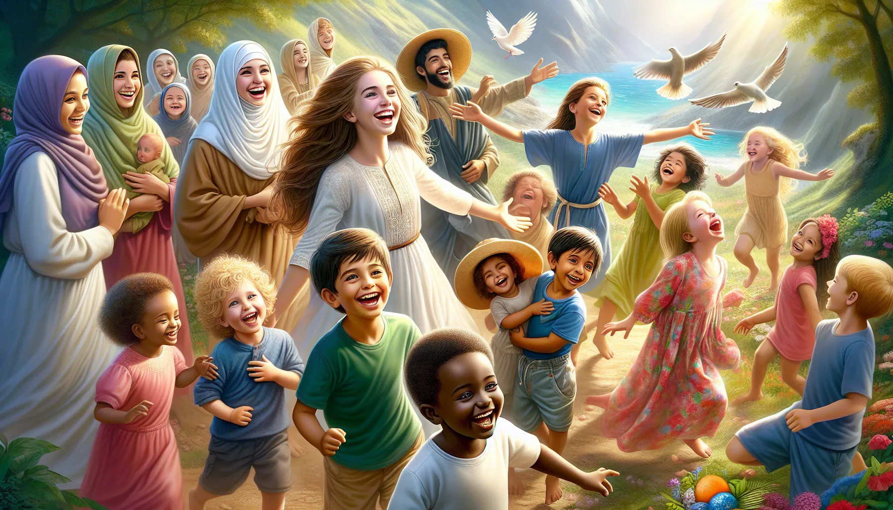 Imagen de niños felices simbolizando la bendición de Dios en todas las circunstancias.