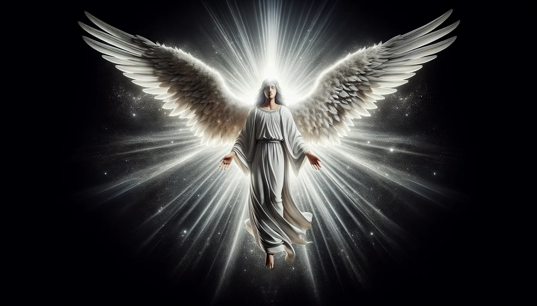 Representación artística de un ángel celestial en el cristianismo