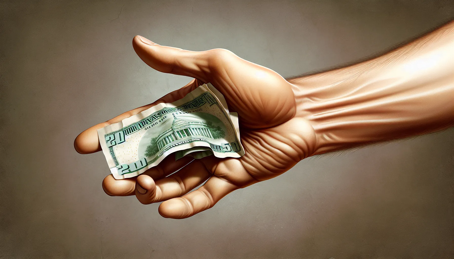 “Imagen de una mano rechazando un billete de dinero
