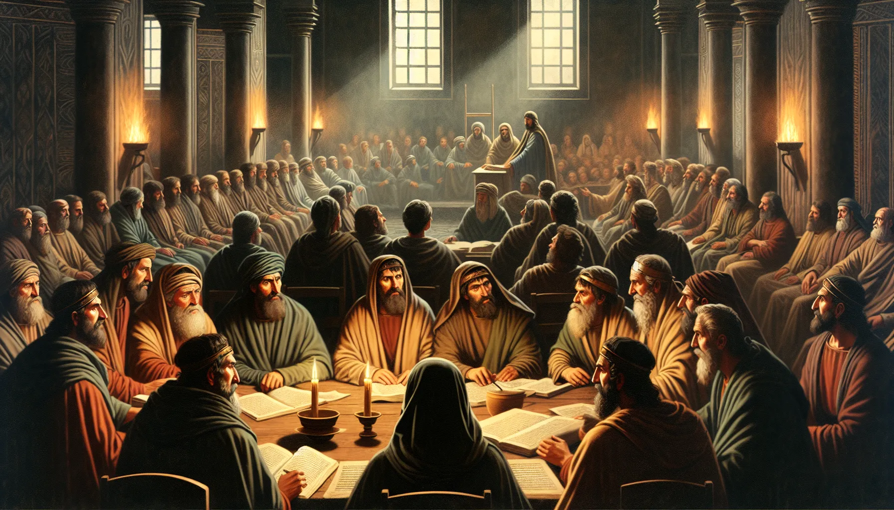 Imagen ilustrativa representando la reunión del Concilio de Nicea en el año 325 d.C.