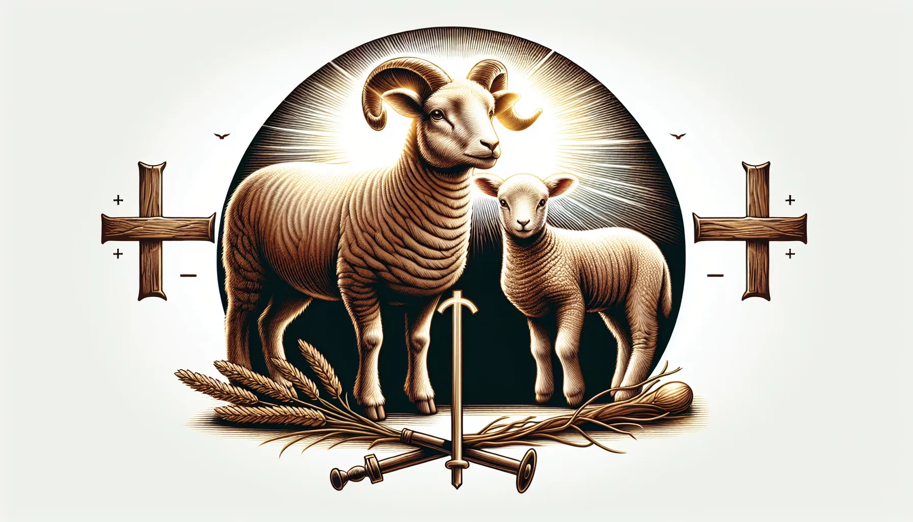 Imagen ilustrativa del símbolo de un cordero junto al texto 'Jesús como Cordero de Dios en la Biblia'