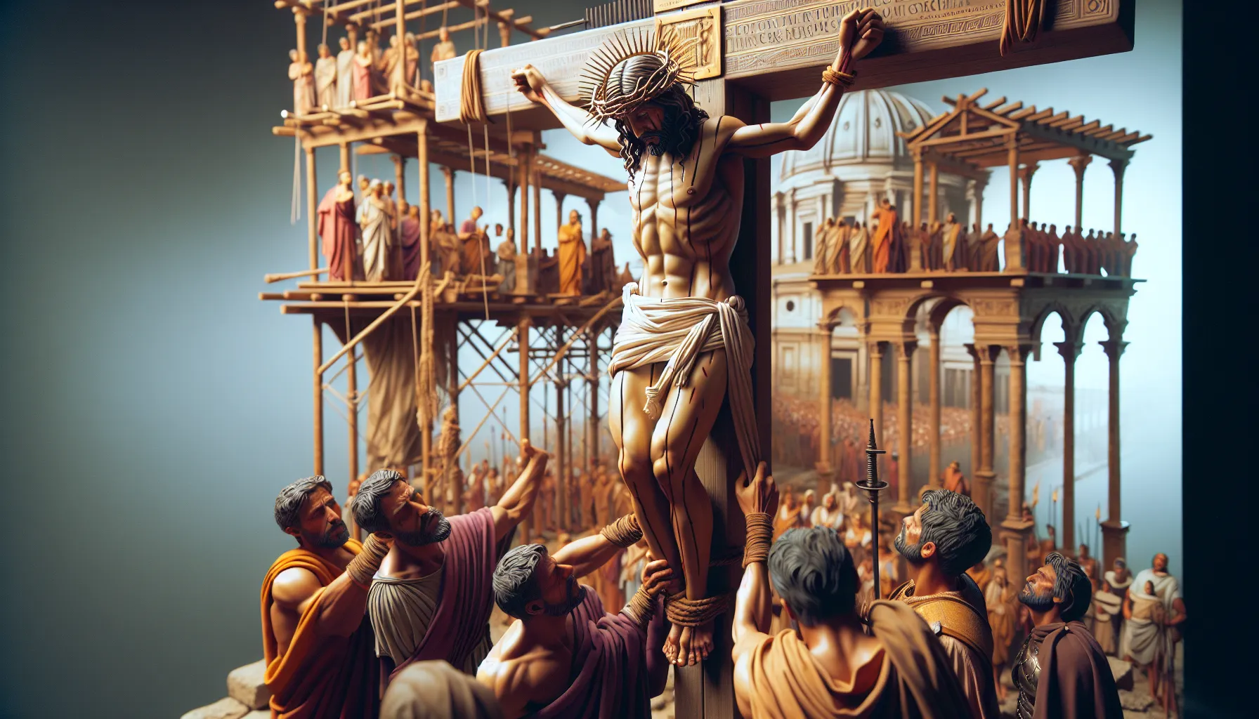 Representación visual de la Crucifixión en la antigua Roma