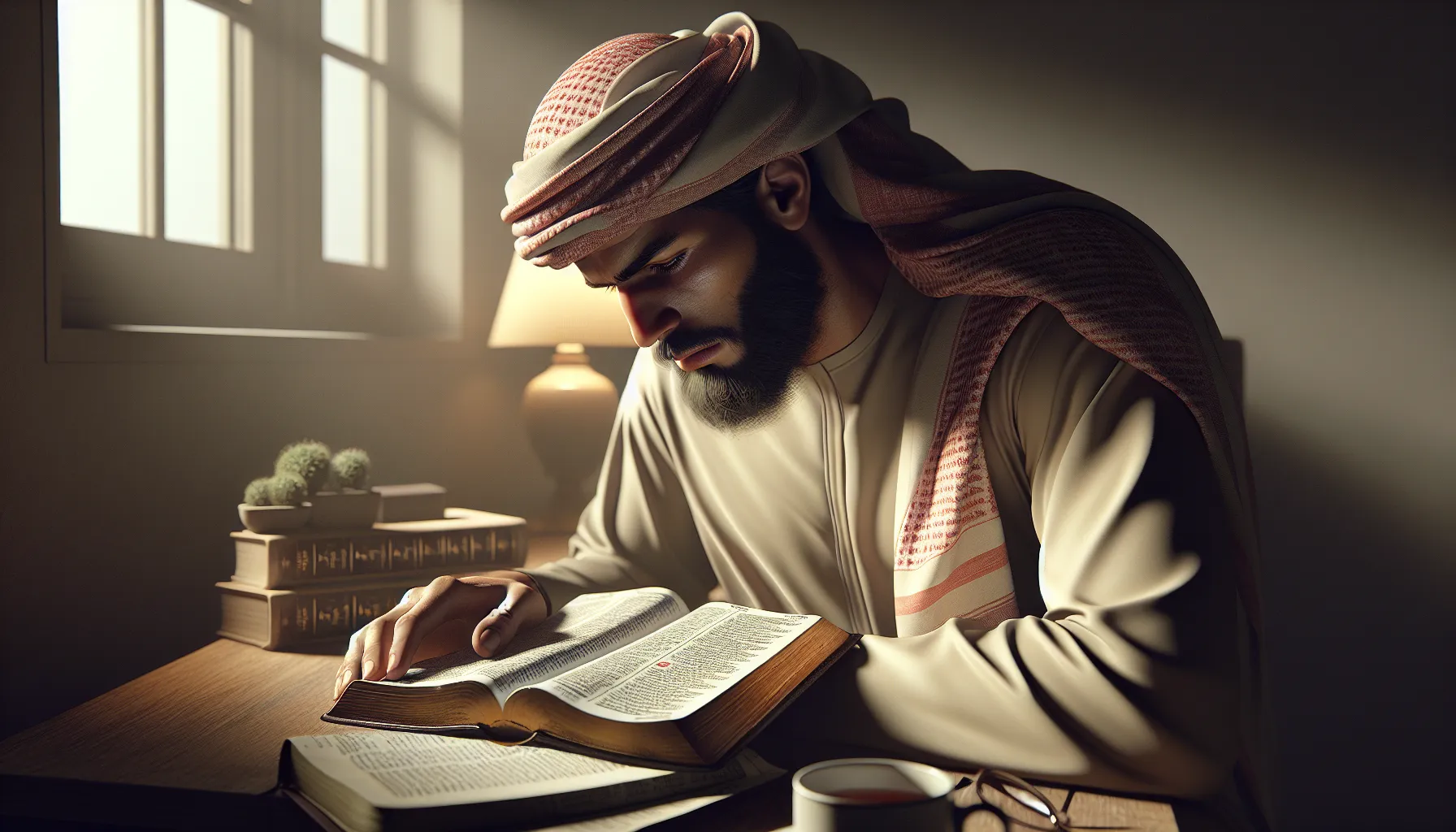 Imagen ilustrativa de una persona leyendo la Biblia y reflexionando sobre el propósito de vida