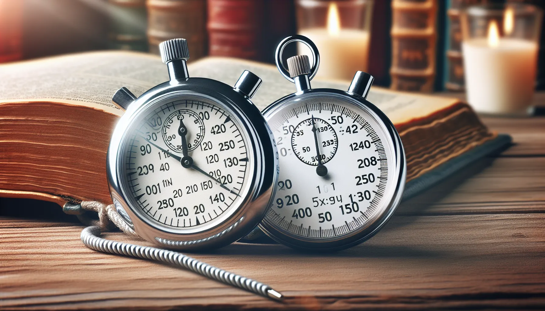 Imagen de un cronómetro marca el tiempo que llevó escribir la Biblia