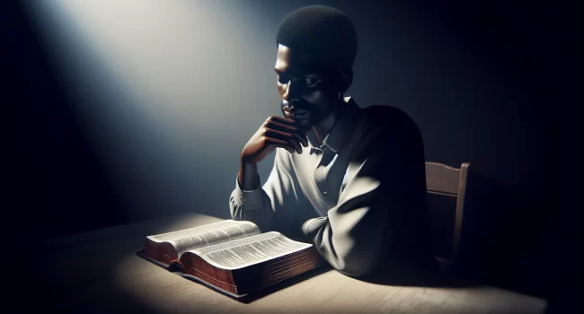 Persona reflexionando sobre el concepto de luto en la Biblia