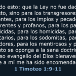 ¿Cuál es el significado de 1 Timoteo 1:9-11 sobre la ley?