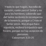 ¿Cuál es la recompensa de la fidelidad en Colosenses 3:23-25?