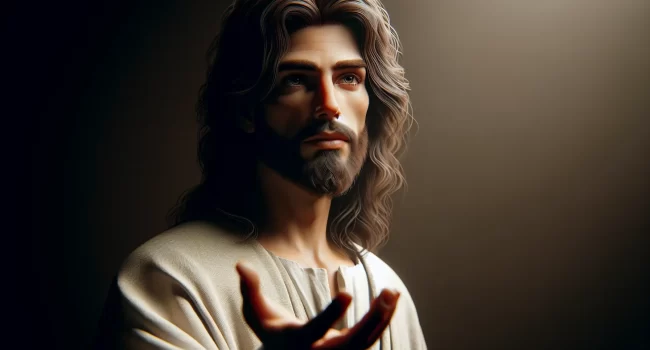 Imagen de Jesucristo extendiendo su mano con amor y compasión