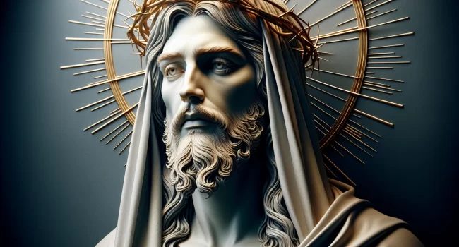 Imagen de una representación artística de Jesús como Dios hecho hombre