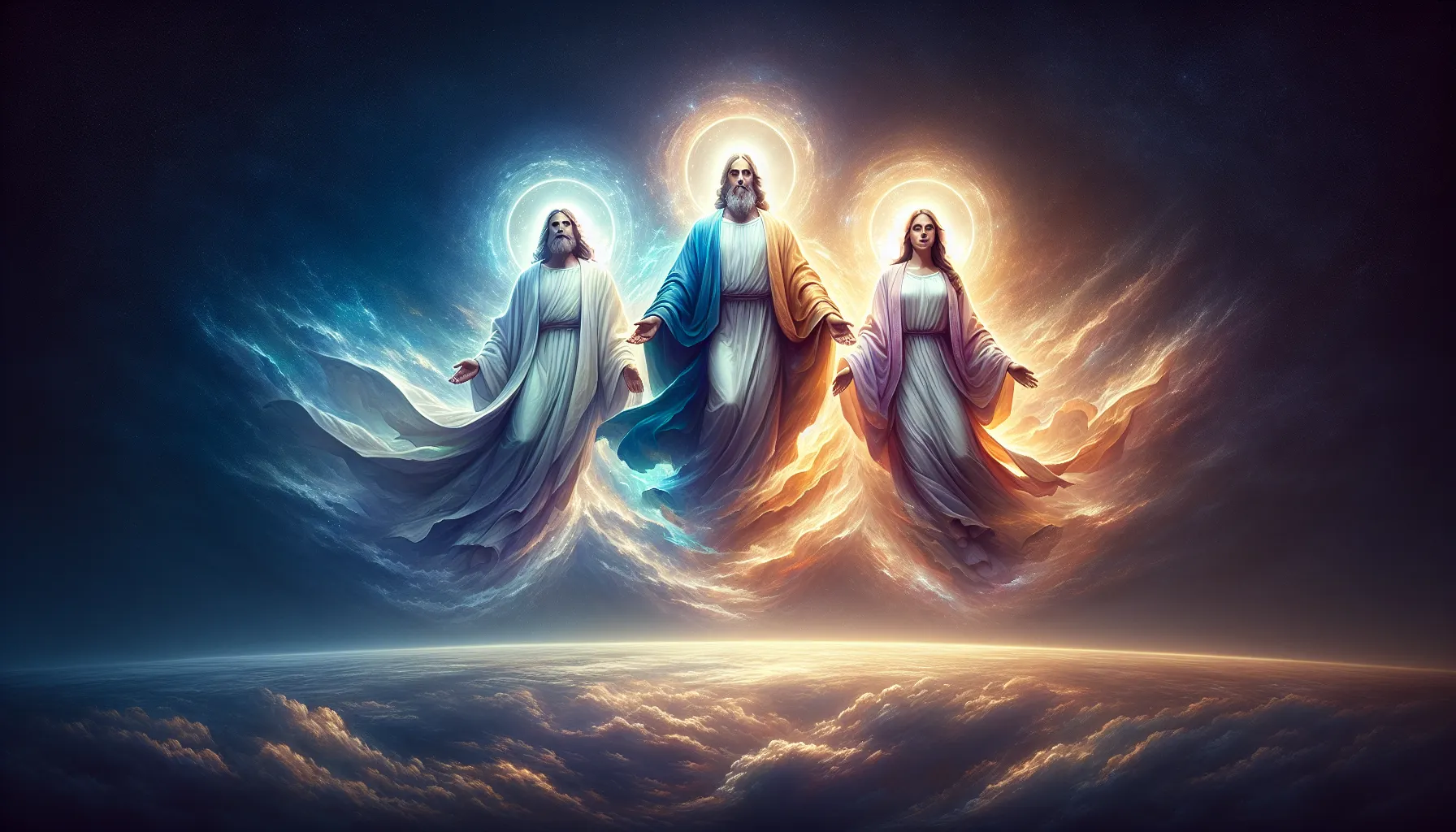 Dios representado como la Santísima Trinidad en la escritura bíblica