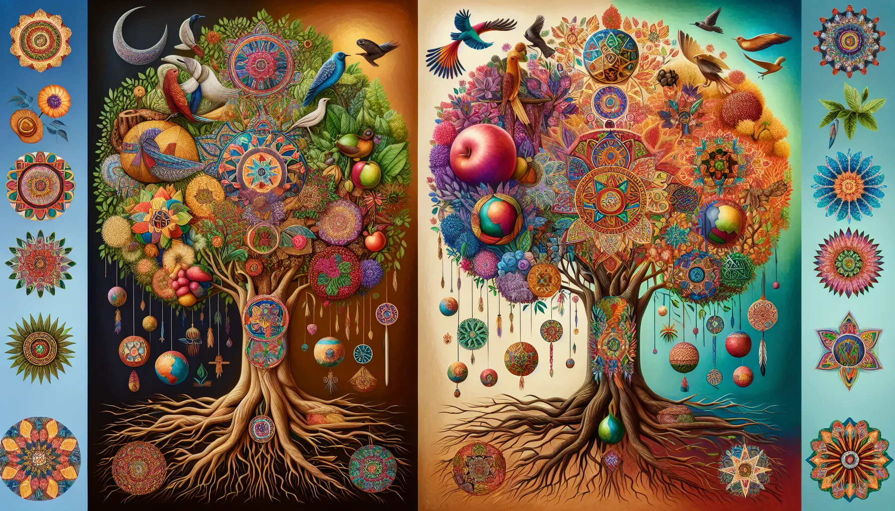 Representación simbólica del árbol de la vida en diferentes sociedades y tradiciones culturales