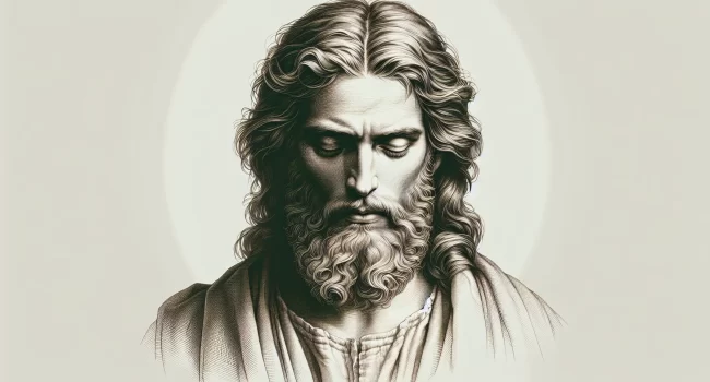 Representación artística de Jesús de Nazaret con la frase 'Hijo del Hombre'