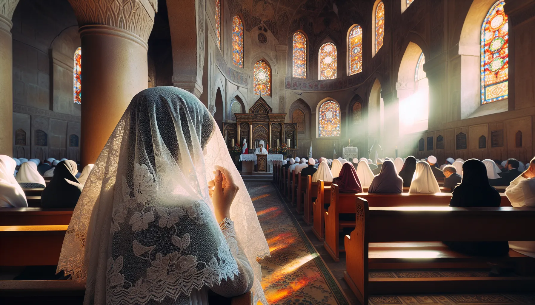 Práctica religiosa de cubrir la cabeza en mujeres cristianas'