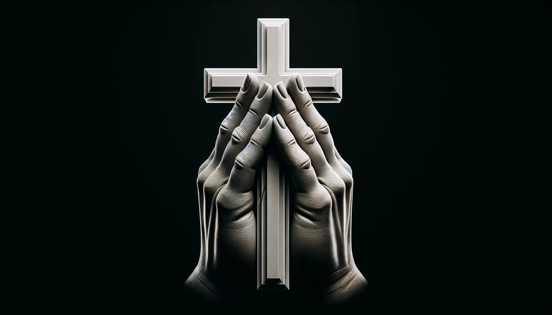 Fotografía de manos cruzadas en oración