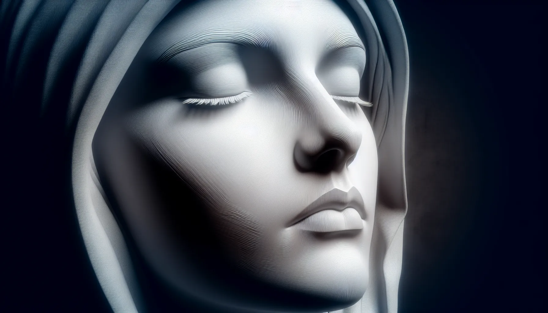 Imagen representativa de una persona con los ojos cerrados y gesto de serenidad, simbolizando confianza en el plan divino.