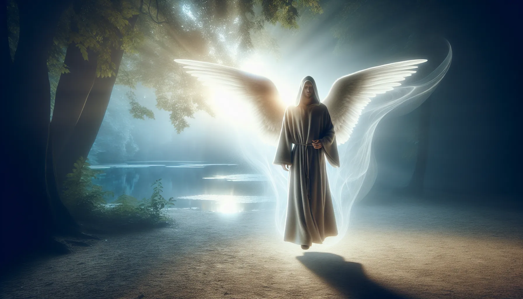 Ángel misterioso ilustrando el artículo sobre la existencia de los ángeles