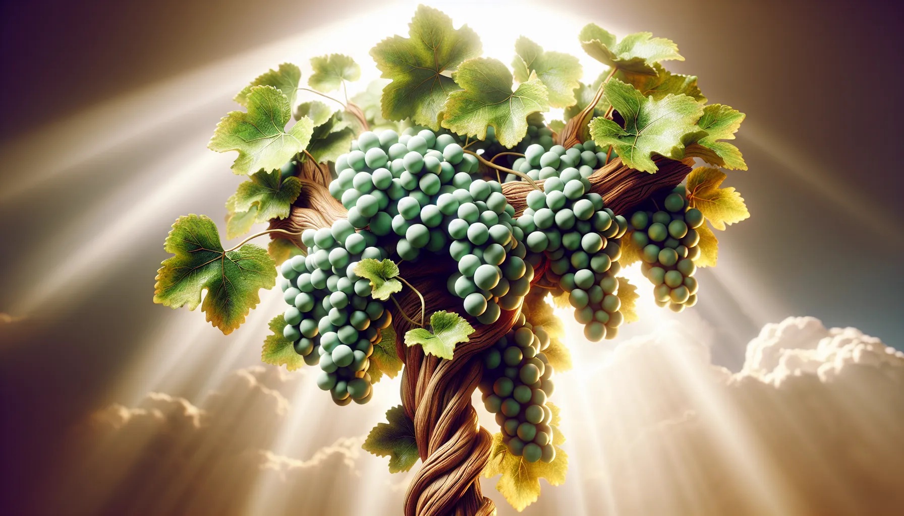 Imagen ilustrativa de una vid portando muchos racimos de uvas, simbolizando la idea de dar fruto en la vida cristiana según la enseñanza bíblica.