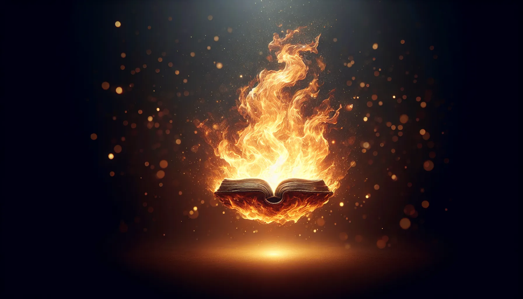 Imagen ilustrativa de una llama ardiente simbolizando la transformación del Espíritu Santo como fuego en la Biblia.