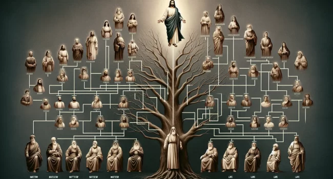 Comparación de las genealogías de Jesús en los evangelios de Mateo y Lucas