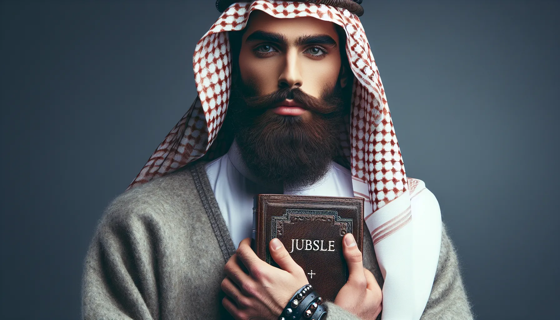 Imagen de un profeta moderno con una biblia en mano