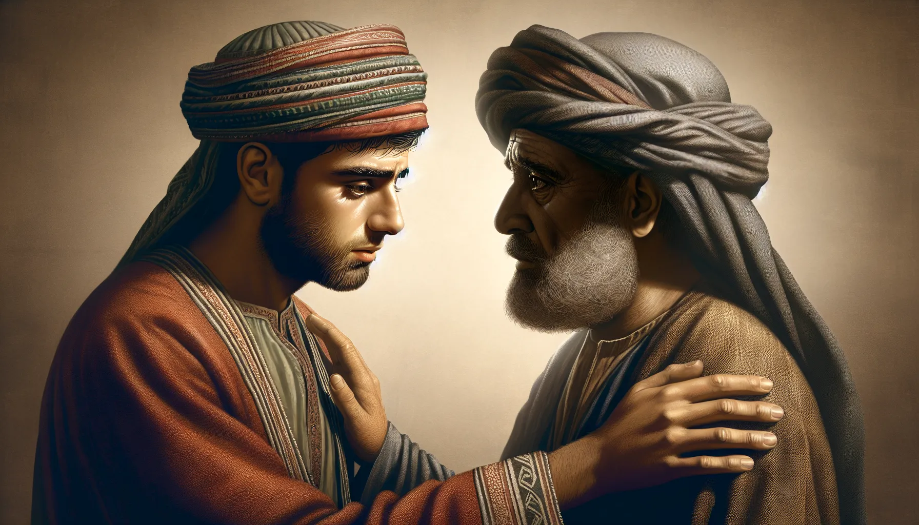 Imagen de Jesús perdonando a Judas Iscariote en un momento de profunda compasión.