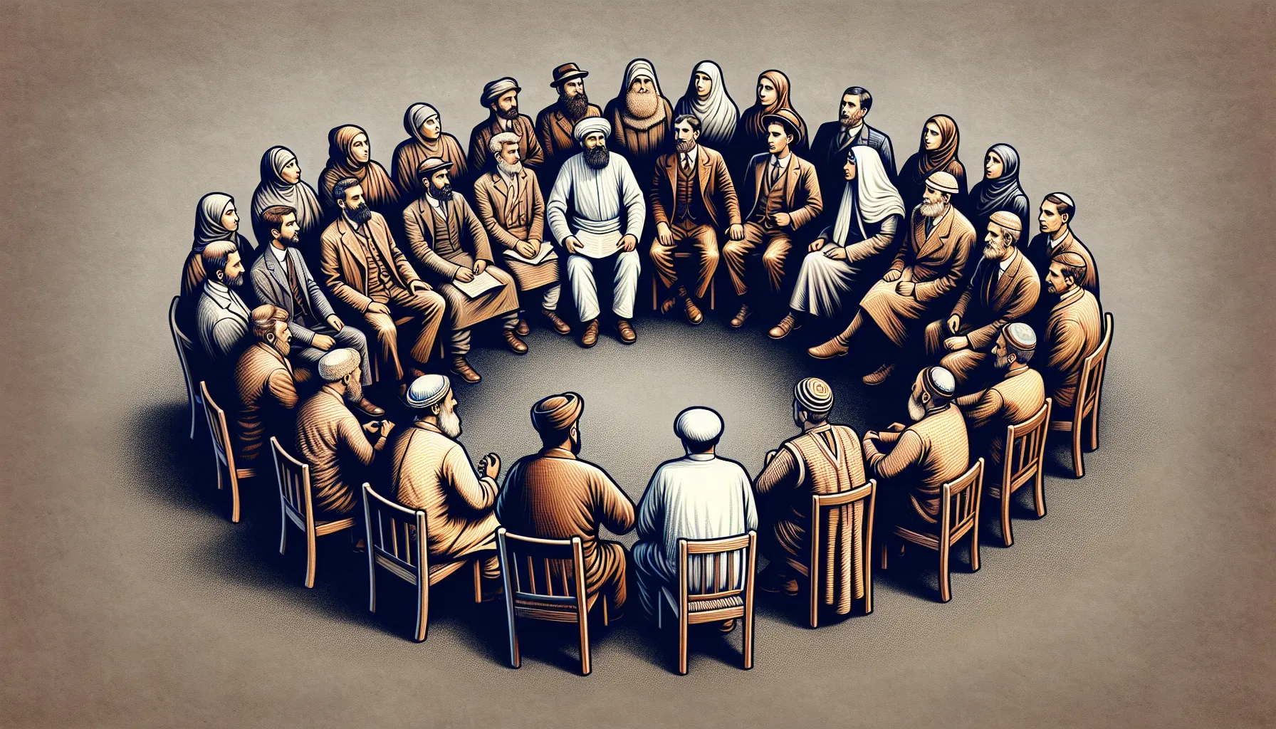 Imagen ilustrativa de personas discutiendo, representando los conflictos actuales entre descendientes de Isaac e Ismael.