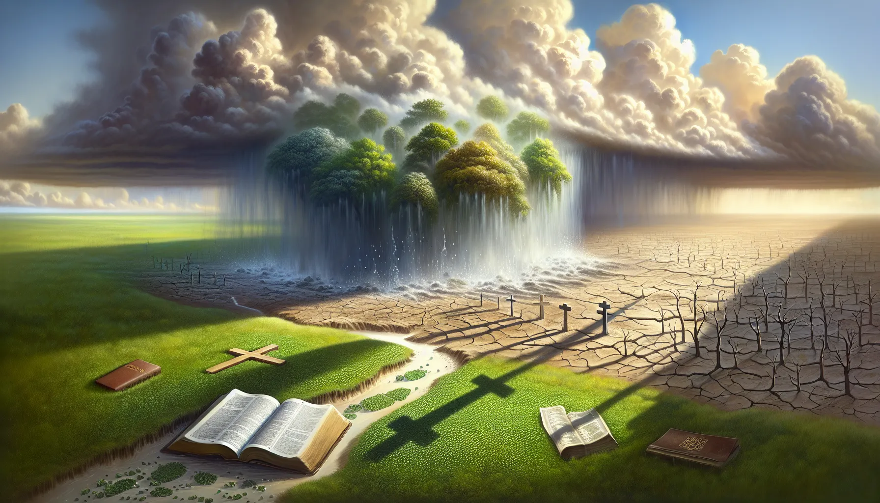 Una imagen que representa el tema del artículo sobre el 'Significado del movimiento de la Lluvia Tardía en la Biblia'.