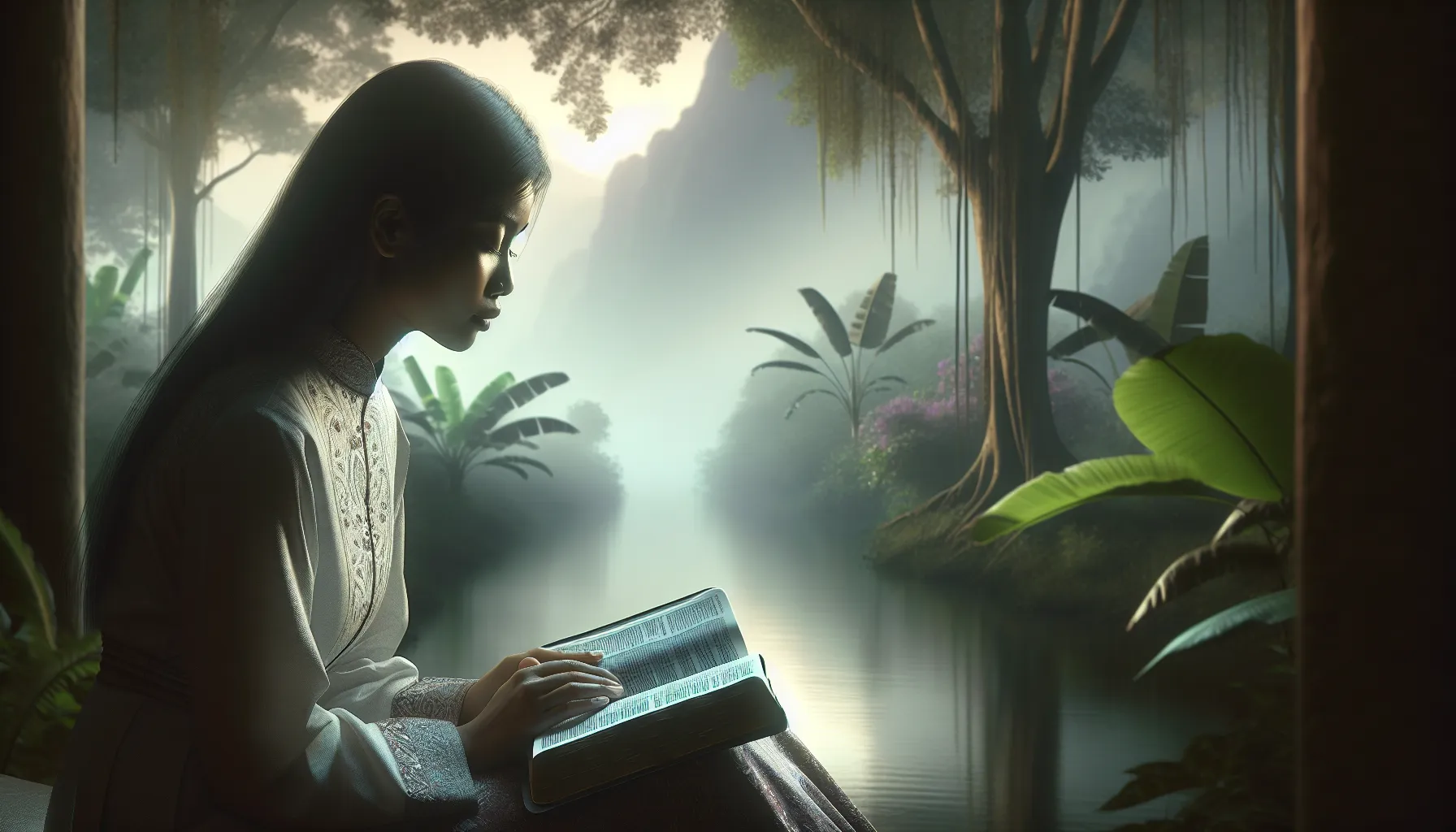 Imagen de una persona leyendo la Biblia en un entorno tranquilo y sereno, simbolizando la búsqueda de paz a través de consejos bíblicos para superar la ansiedad.