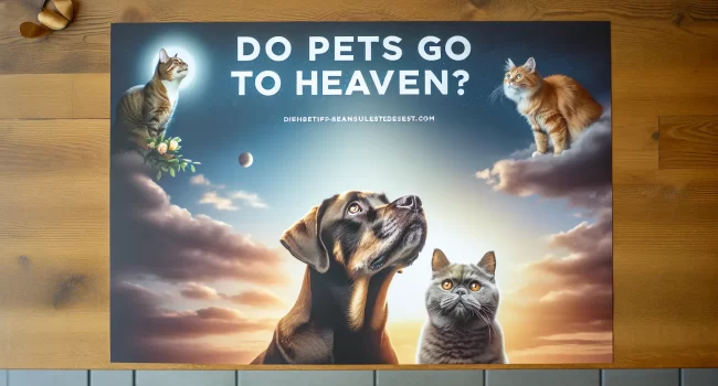 Imagen de un perro y un gato mirando al cielo