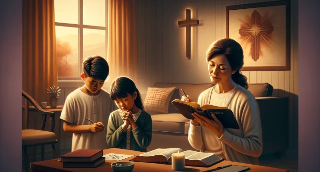 Una imagen representando el tema del artículo 'Cómo se define el rol de una madre cristiana según la Biblia'.