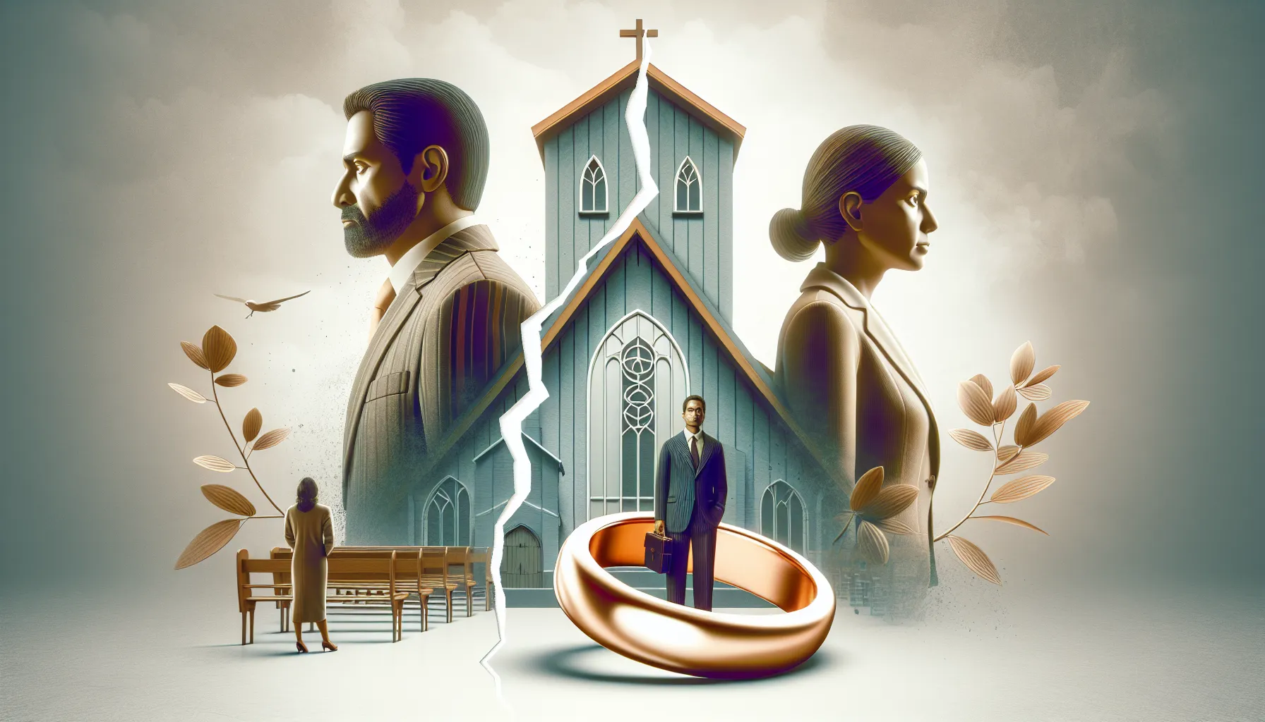Imagen representativa sobre el debate de si un hombre divorciado puede convertirse en pastor de iglesia.