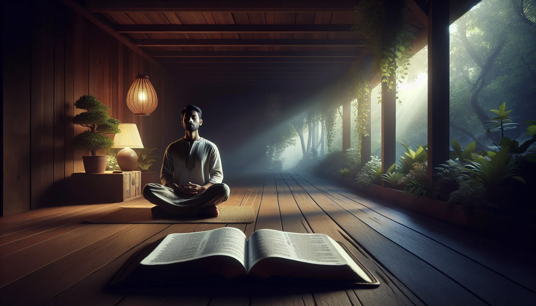 Una imagen representando la meditación en la Palabra de Dios para transformación espiritual.