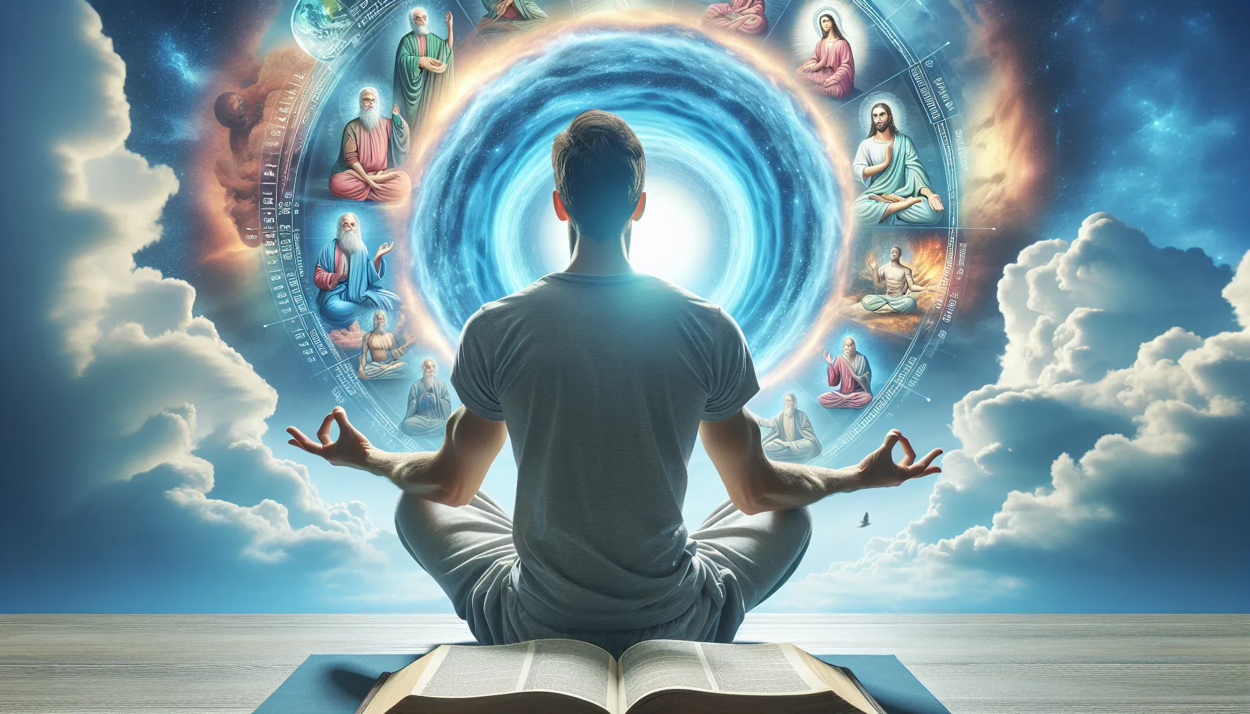 Imagen ilustrativa de una persona meditando en posición de loto