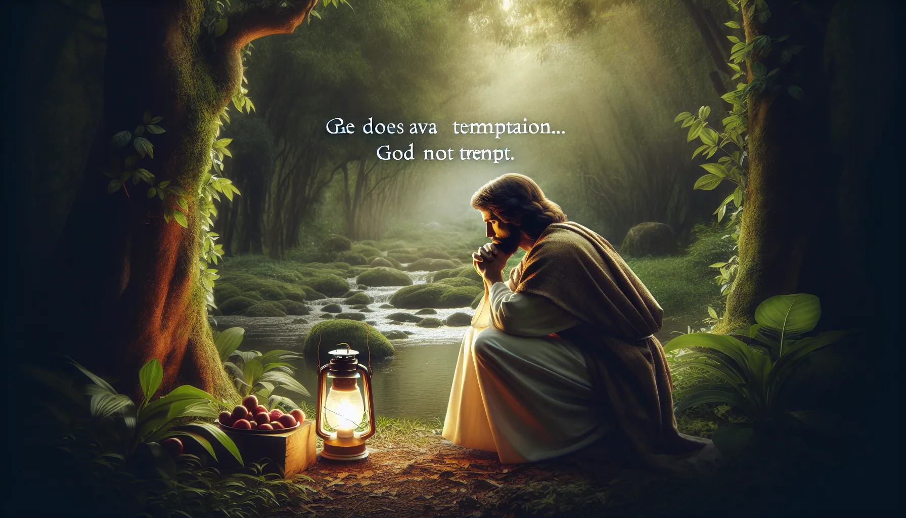 Imagen representando la reflexión sobre la petición de Jesús a Dios acerca de evitar la tentación