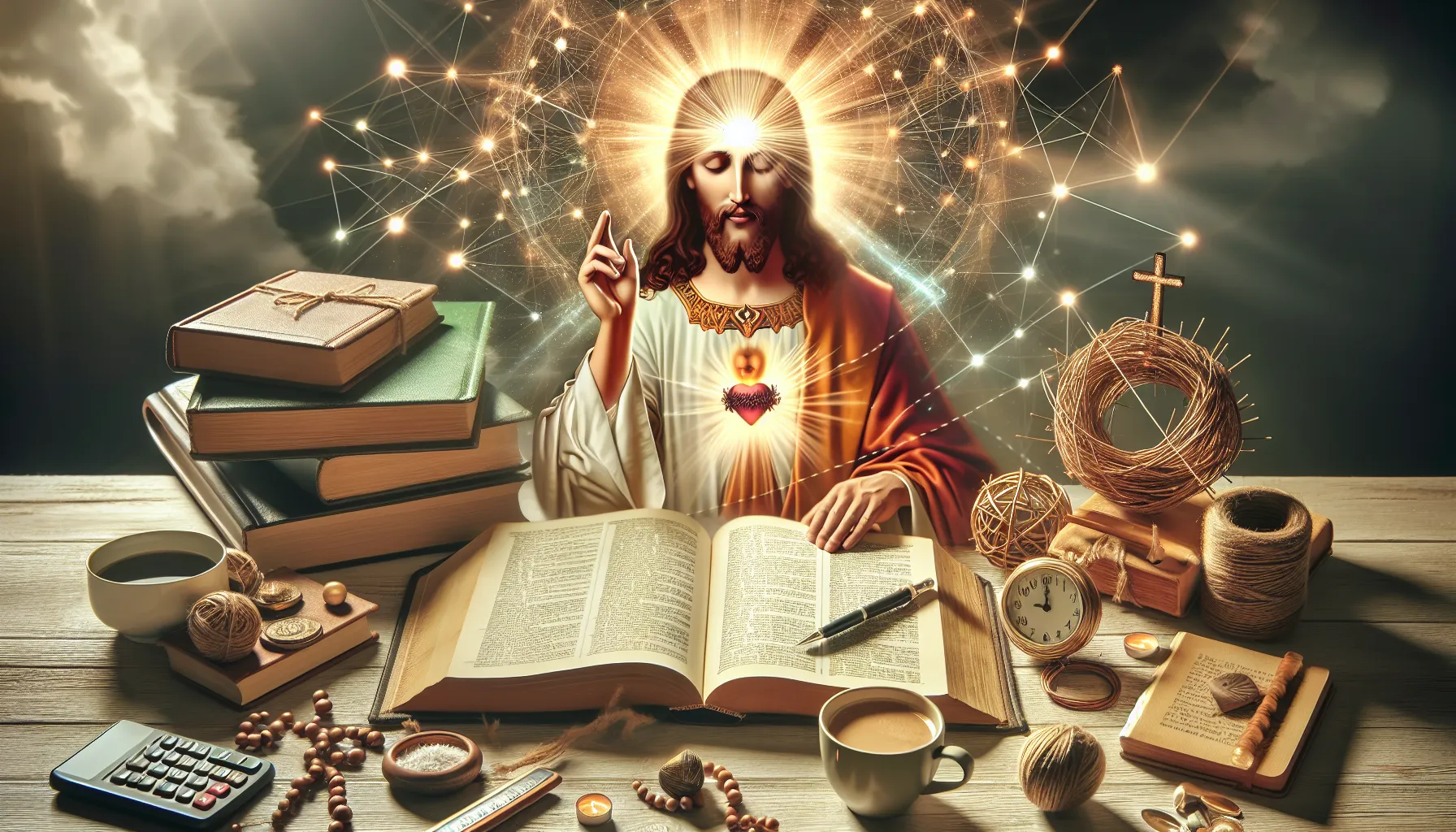 Imagen que representa las enseñanzas de Jesús sobre la conexión espiritual con Dios en un artículo web.