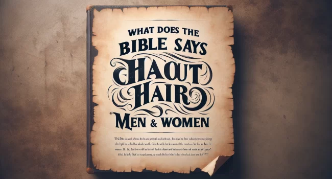Una imagen con el título del artículo 'Qué dice la Biblia sobre el cabello en hombres y mujeres'.