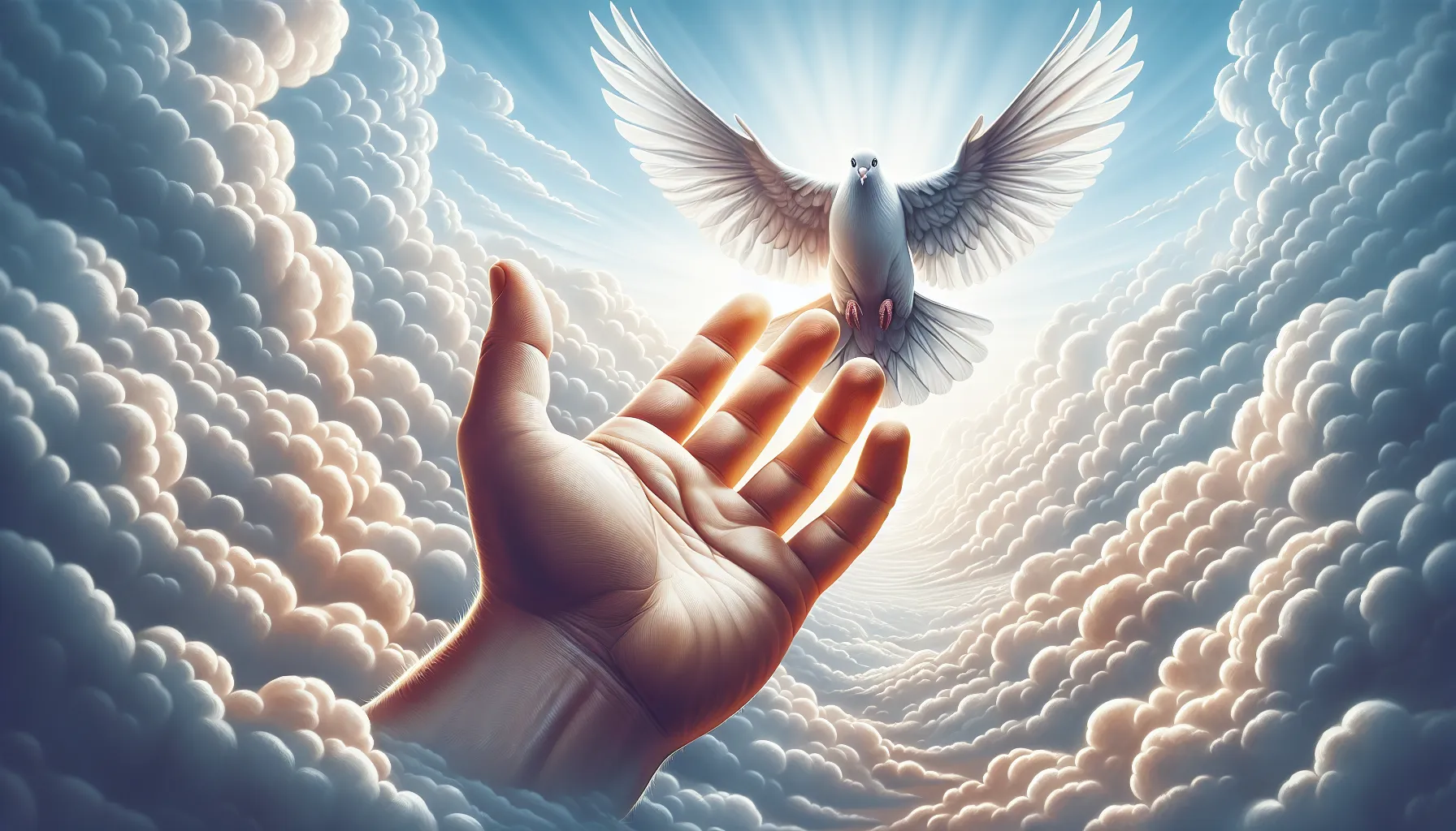 Una ilustración de una mano extendida en señal de perdón