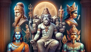 Imagen ilustrativa de diversas estatuas de dioses de diferentes culturas