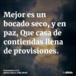 Proverbios 17:1-12: Abrazando la paz sobre los banquetes y el conflicto