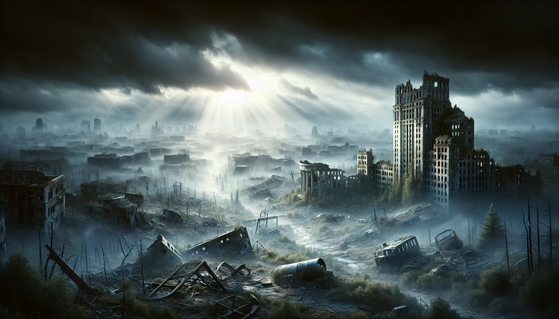 Imagen ilustrativa de un paisaje desolado y apocalíptico