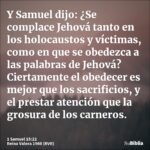 ¿Qué nos enseña la obediencia 1 Samuel 15:22-23?