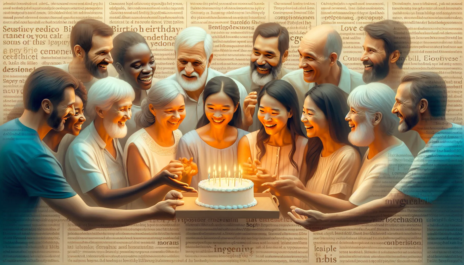 Imagen de un grupo de personas evangélicas celebrando un cumpleaños