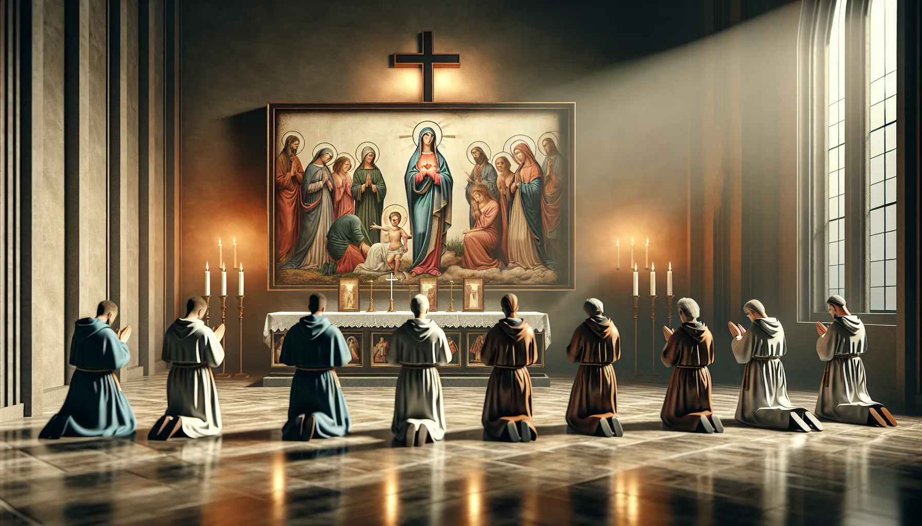 Imagen representativa de la importancia de la adoración a los santos y a María según la Biblia.