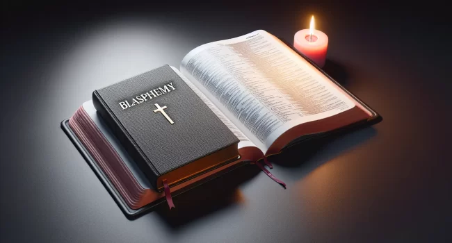 Representación de una Biblia abierta junto a un diccionario