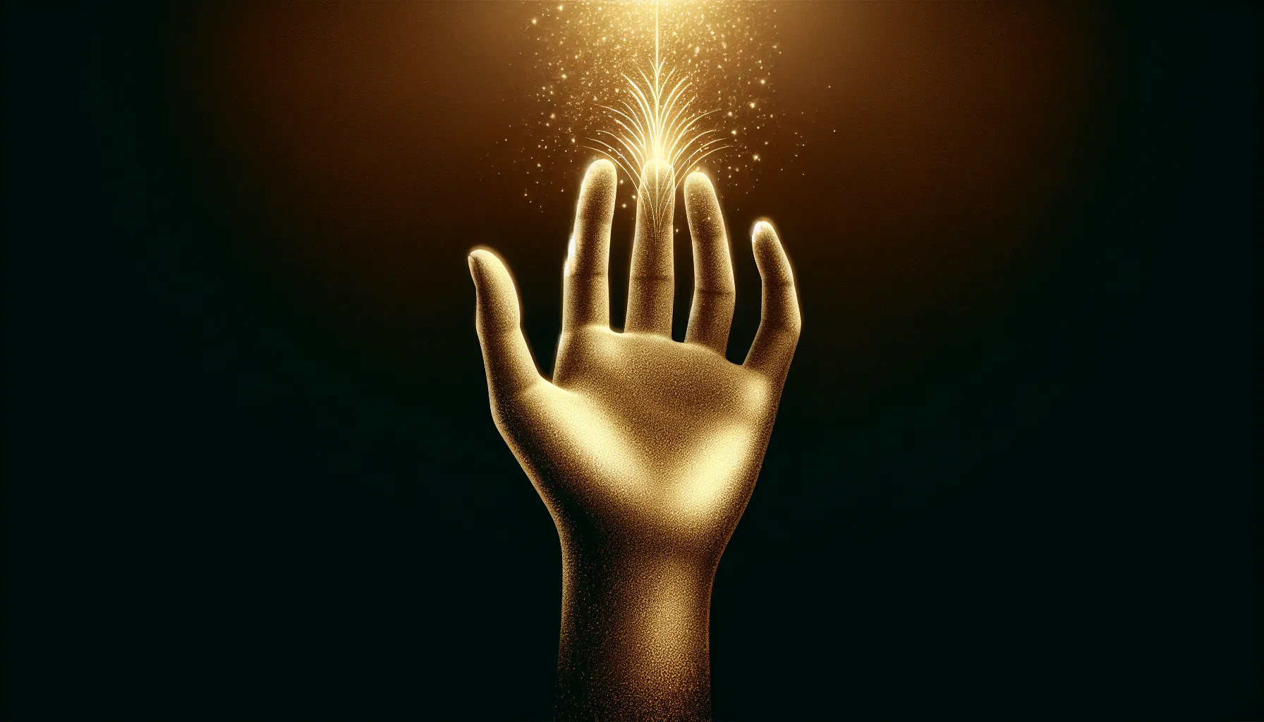 Imagen ilustrativa de una mano levantada en señal de consagración, con una suave luz dorada resplandeciendo sobre ella, representando el significado y la importancia de la consagración en la Biblia.