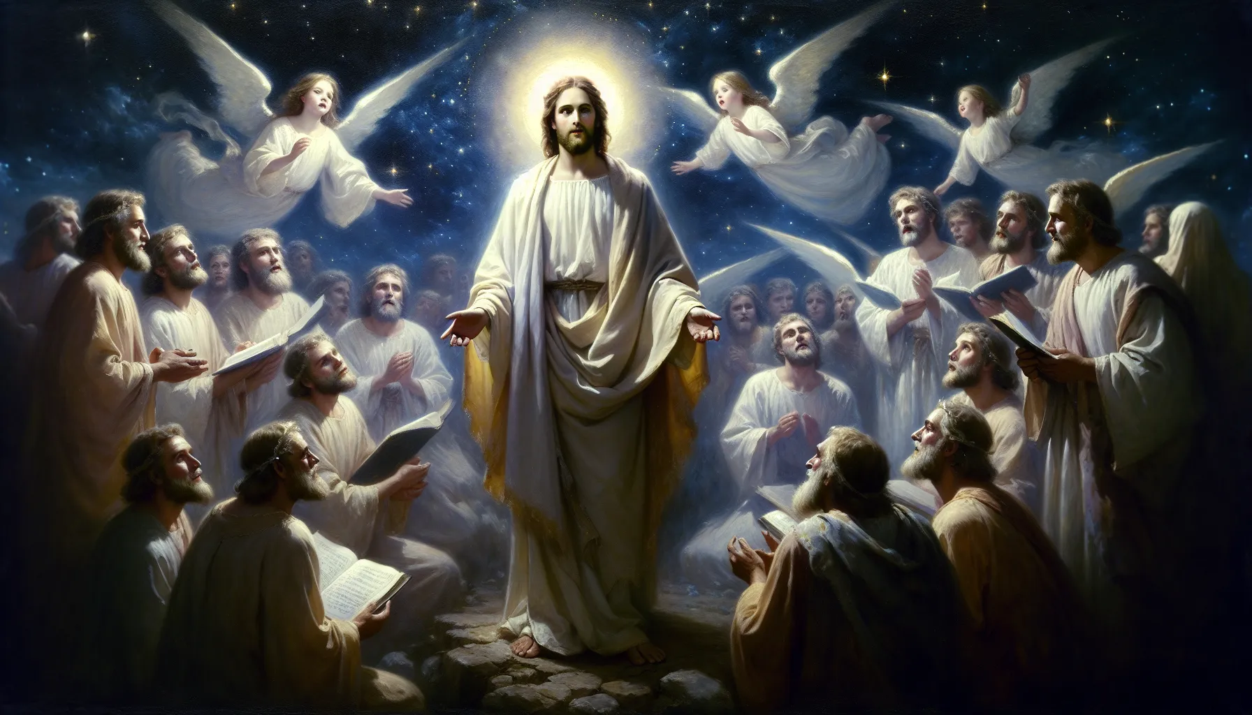Representación artística de la Encarnación de Cristo según la Biblia